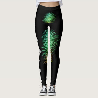 Leggings Nombre de repetición del personalizado Piernas neg