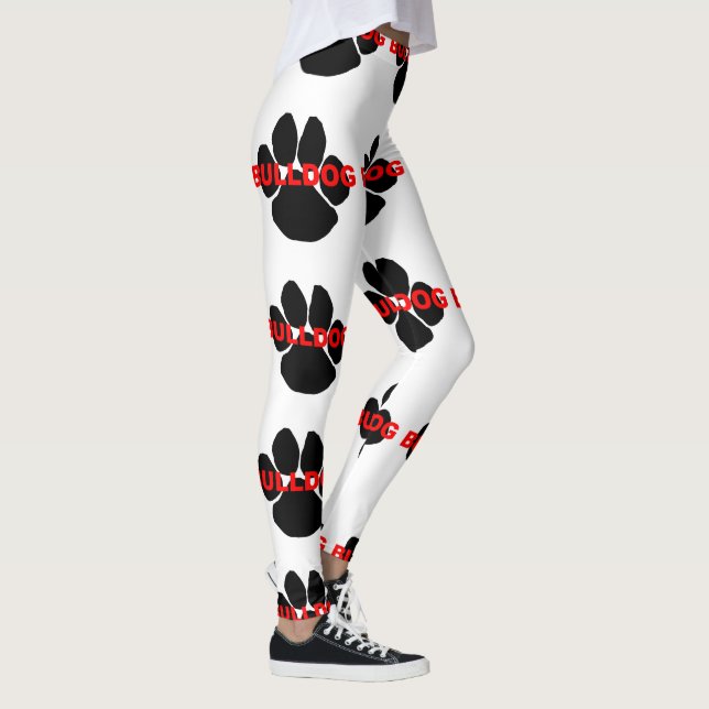 Leggings nombre del bulldog pata (Derecha)