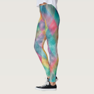 Leggings Nombre del Monograma Harlequin Palo Arcoiris Acert