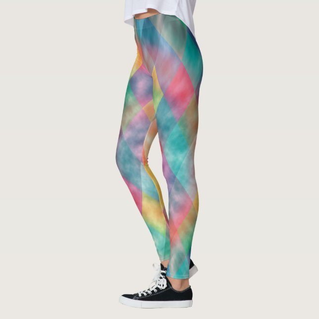 Leggings Nombre del Monograma Harlequin Palo Arcoiris Acert (Izquierda)