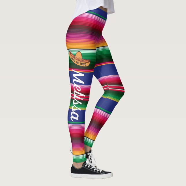 Leggings NOMBRE DEL Patrón Cinco de Mayo Serape (Derecha)