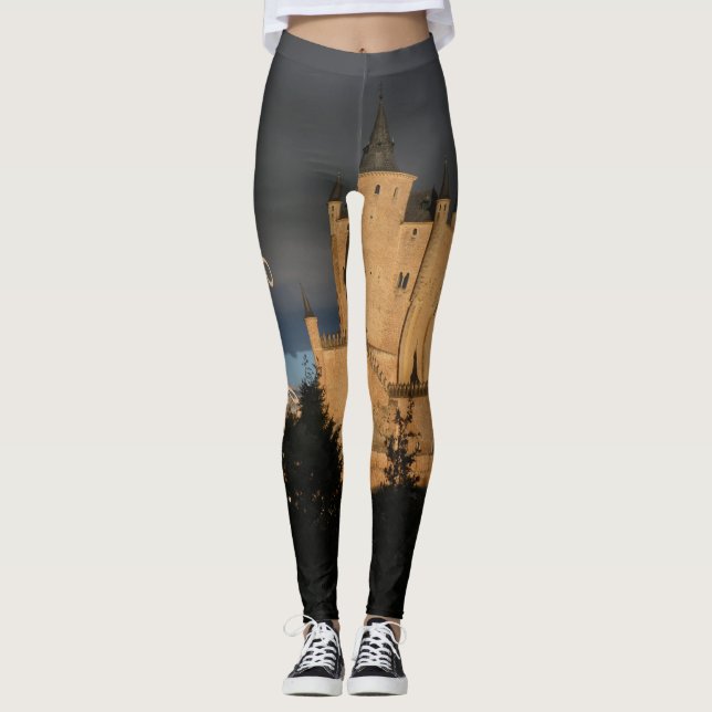 Leggings Nombre del Yoga de Moda del Castillo Medieval Pers (Anverso)