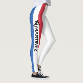Leggings Nombre Personalizado Apoyando el Fútbol Francés