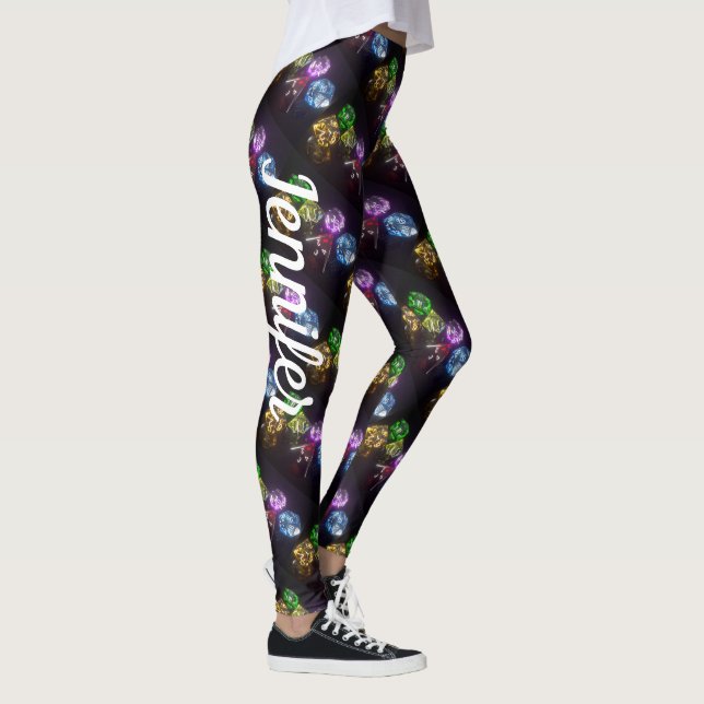 Leggings Nombre personalizado cómodo de los dados de juegos (Derecha)