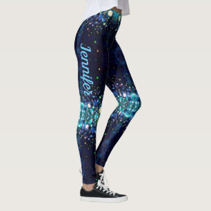 Leggings Nombre personalizado de color de agua de las estre