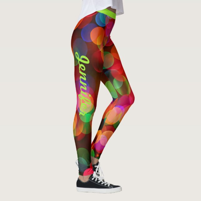 Leggings Nombre personalizado de las leyendas de las luces  (Derecha)