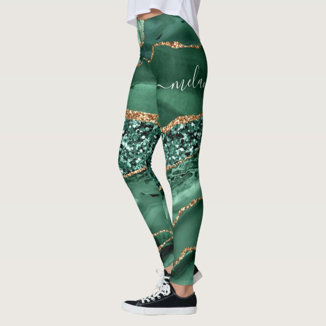 Leggings Nombre personalizado de las leyendas del Purpurina (Izquierda)