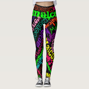 Leggings Nombre personalizado del personalizado de las