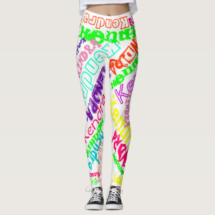 Leggings Nombre personalizado del personalizado de las
