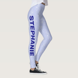 Leggings Nombre personalizado Equipo de la escuela Flor bla