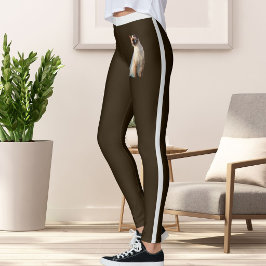 Leggings Nombre Personalizado Gato Siamés Lindo Foto Mascot
