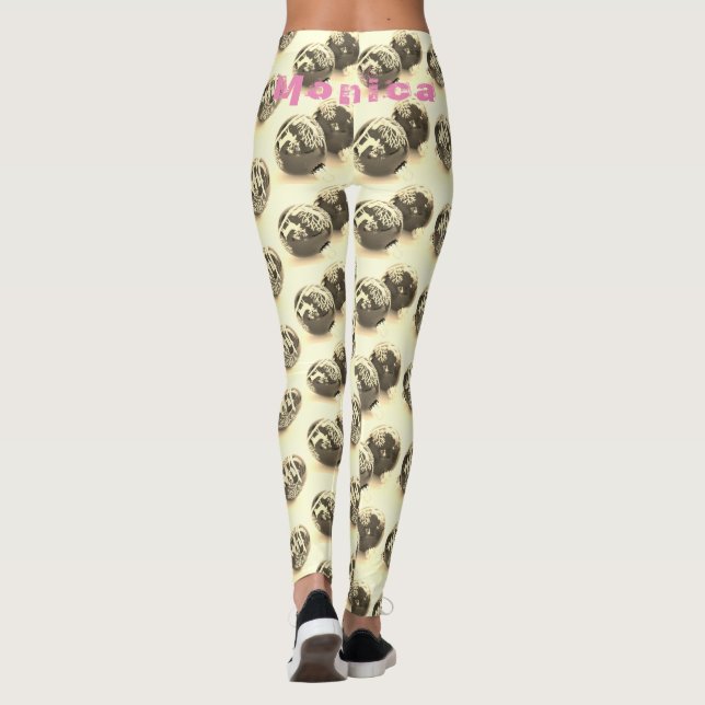 Leggings Nombre personalizado Leggencias de aptitud (Reverso)