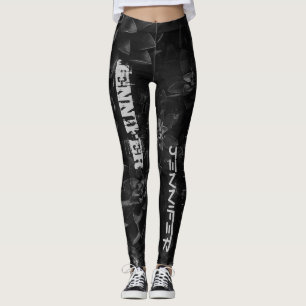 Leggings Nombre personalizado Leggencias negras