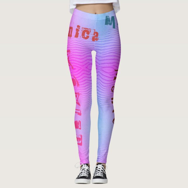 Leggings Nombre personalizado Leyendas de arena del desiert (Anverso)