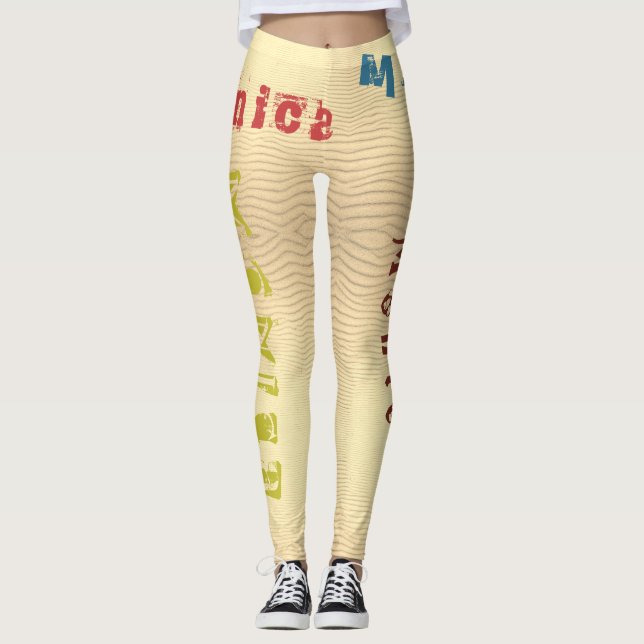 Leggings Nombre personalizado Leyendas de arena del desiert (Anverso)