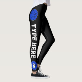 Leggings Nombre y número de jugador del equipo de baloncest