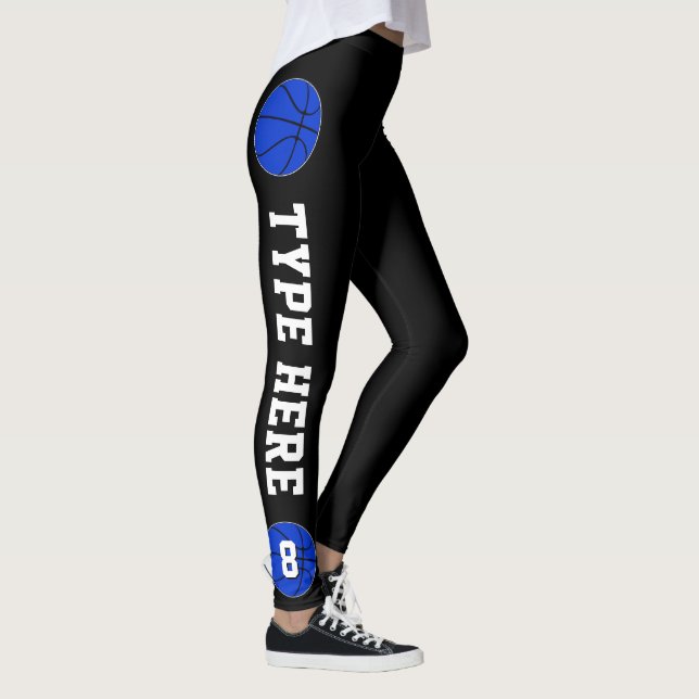 Leggings Nombre y número de jugador del equipo de baloncest (Derecha)