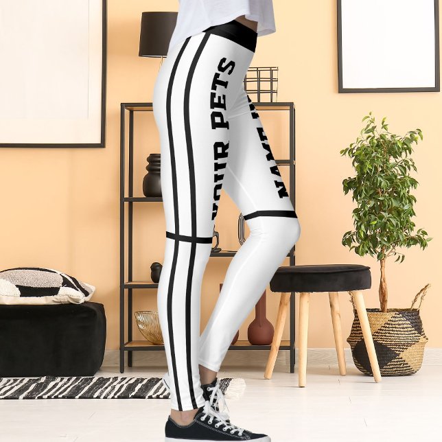 Leggings Nombres Mascotas de franjas blancas negras persona (Subido por el creador)