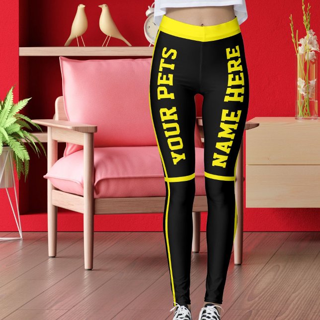 Leggings Nombres Mascotas de franjas negras amarillas brill (Subido por el creador)