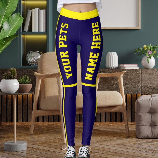 Leggings Nombres personalizados de Mascotas azules oscuros  (Subido por el creador)