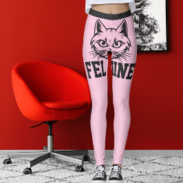 Leggings Nombres personalizados Rayas grises rosadas Mascot