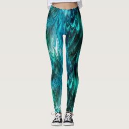 Leggings nonpareil kelpie verde azulado: