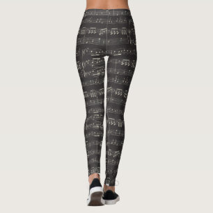 Leggings Nota de música Piernas negras