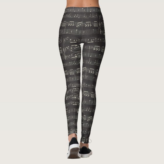 Leggings Nota de música Piernas negras (Reverso)