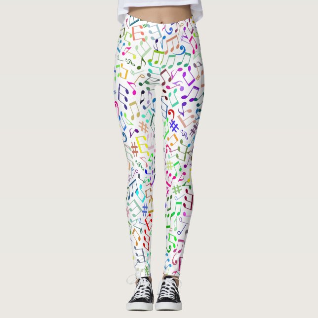 Leggings notas de música arco iris rockstar (Anverso)