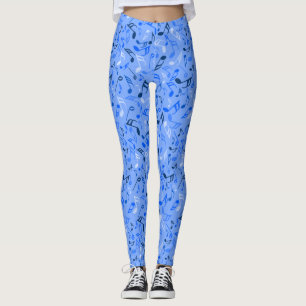 Leggings Notas musicales azul