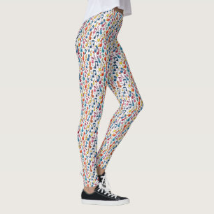 Leggings Notas musicales Diseño de arte de Kawaii