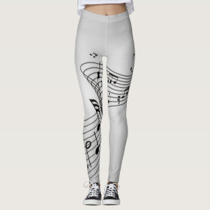 Leggings Notas musicales en plata
