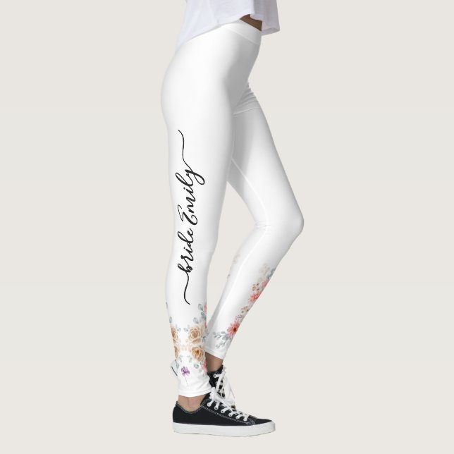 Leggings Novia blanca con flores y dama de honor (Derecha)