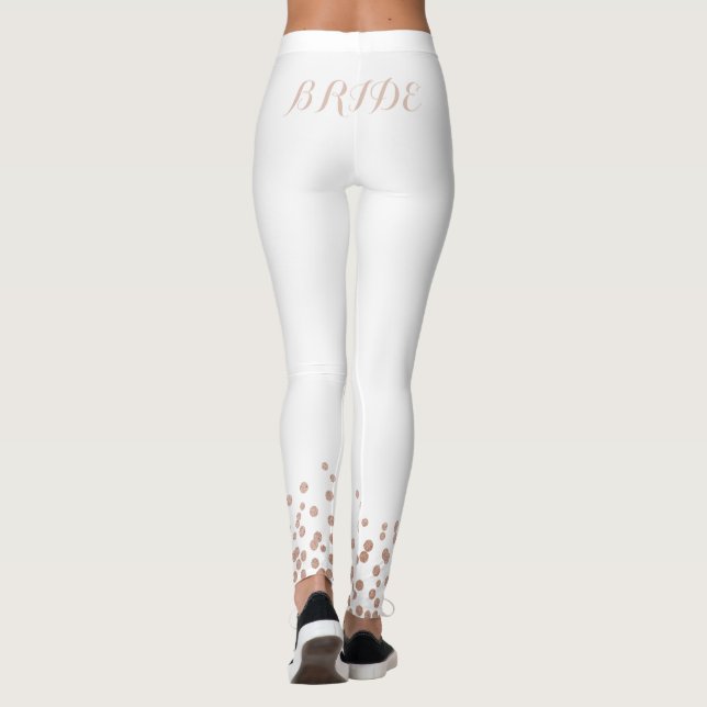 Leggings Novia Dorado Rosa Brillo Blanco (Reverso)