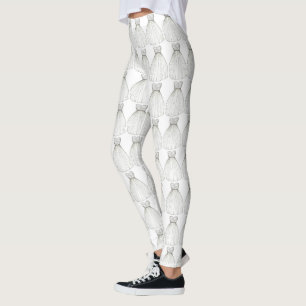 Leggings Novia Princesa Blanca Boda Vestido Ducha Bridal