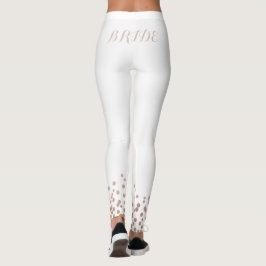 Leggings Novia Rosa Dorado Brillo Blanco