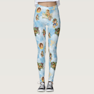 Leggings nubes angel cherubs