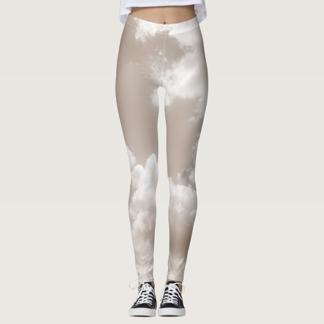 Leggings Nubes beige blandas 5 #nubes #arte (Anverso)