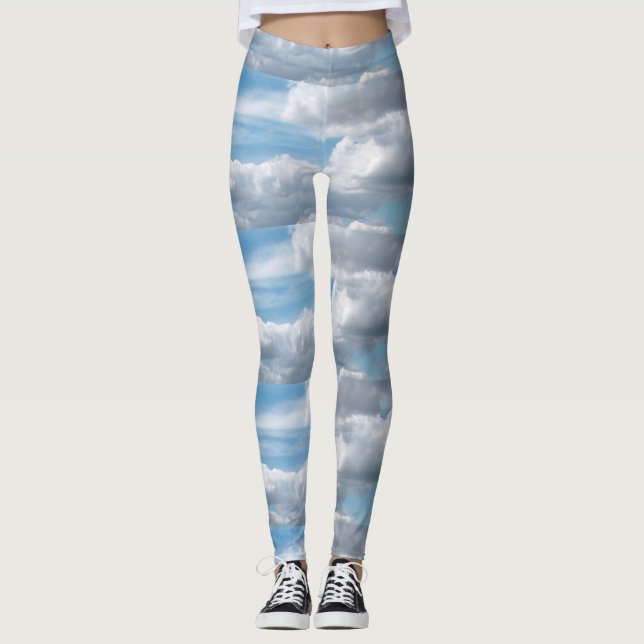 Leggings Nubes brillando en el cielo azul (Anverso)