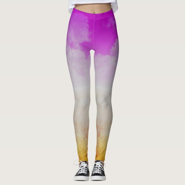 Leggings Nubes de colores cuatro (Anverso)