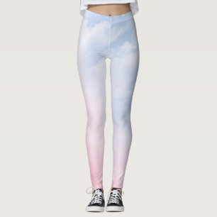 Leggings Nubes de Pastel: Patrón de Fondo Sereno