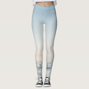 Leggings Nubes de piernas personalizados con monograma