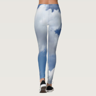 Leggings Nubes del cielo azul Yo + tu texto e ideas