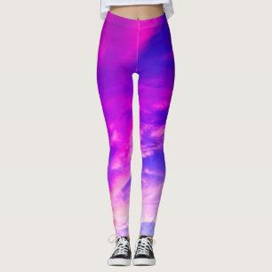 Leggings Nubes Púrpura Y Azul