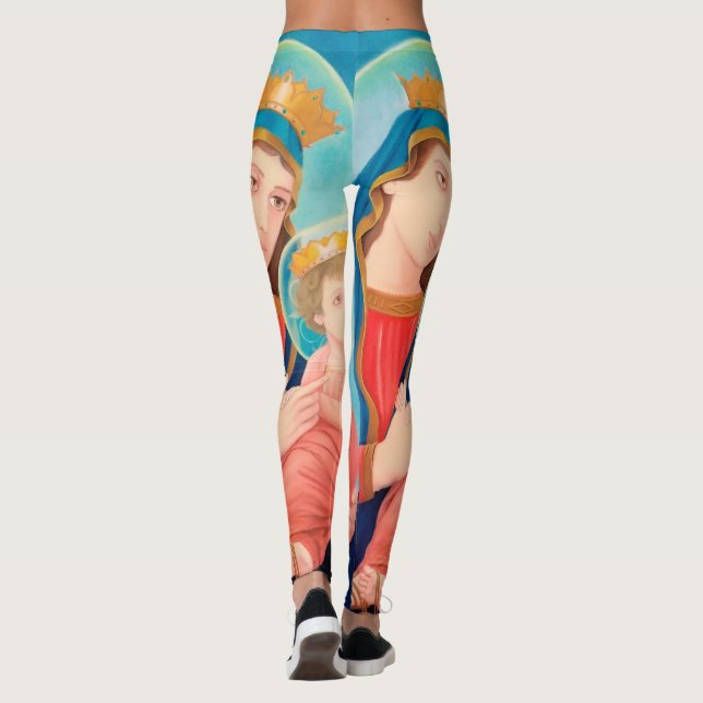 Leggings Nuestra Señora de la Perpetua Ayuda Católica (Reverso)