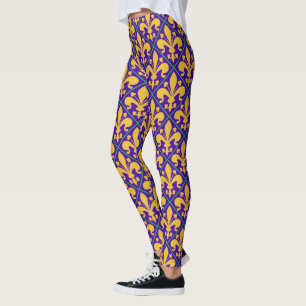 Leggings Nueva Orleans Mardi Gras Fiesta Fleur de Lis