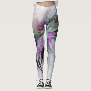 Leggings Nueva vida, colorida abstracción de fantasía artís