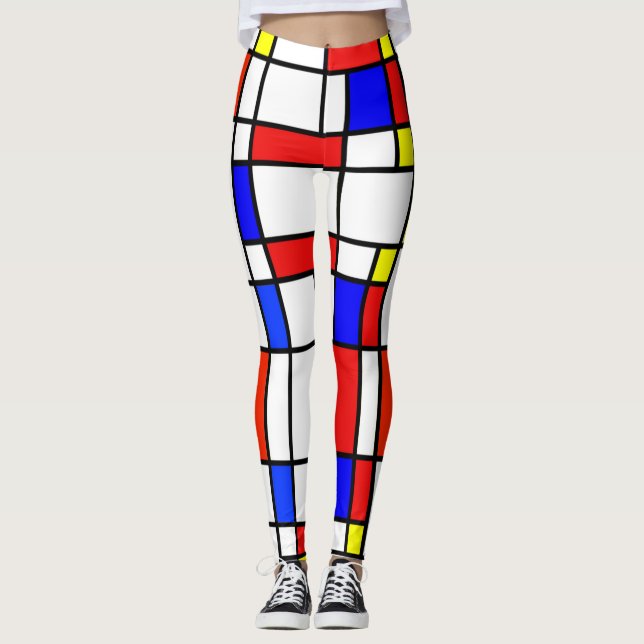 Leggings Nuevo arte al estilo mondriano (Anverso)