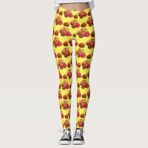 Leggings Nuggets de pollo con comida chatarra de Ketchup