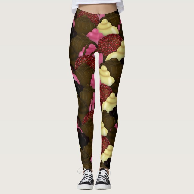 Leggings Nunca mucho chocolate - Día de San Valentín dulce (Anverso)